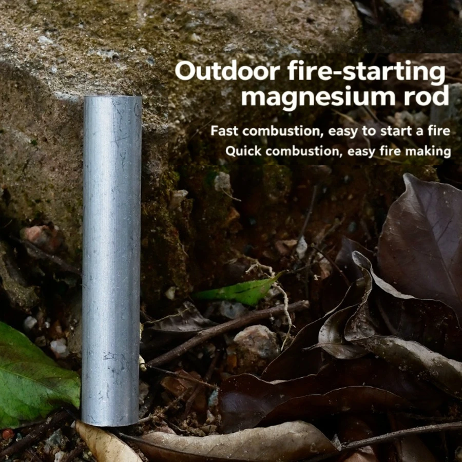 Magnesium Fire Starter - Batang Magnesium Murni untuk Menyalakan Api,