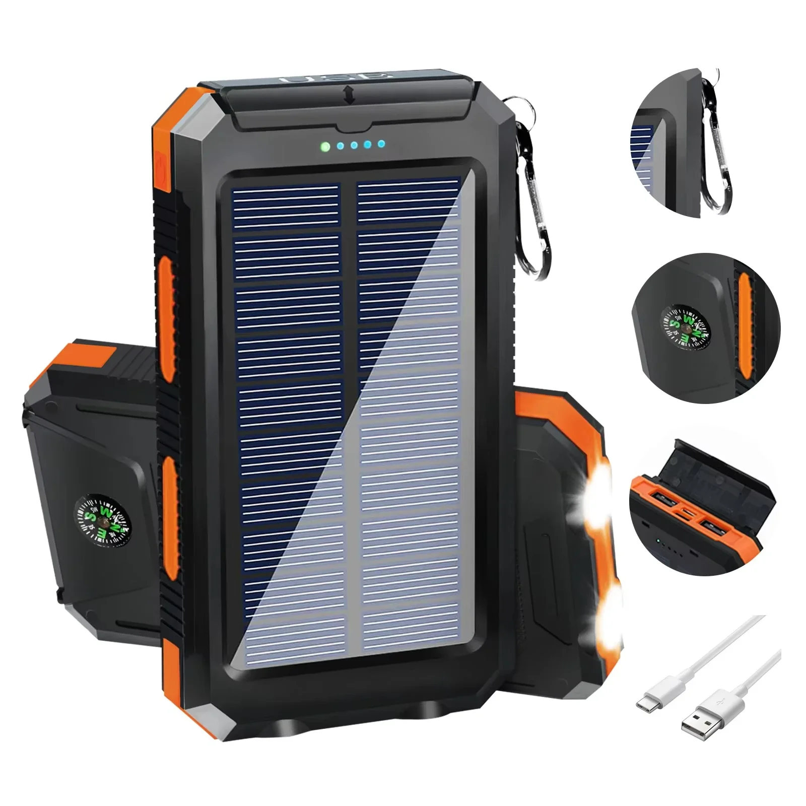 Solar Emergency Charger - Power Bank Tenaga Surya Tahan Air