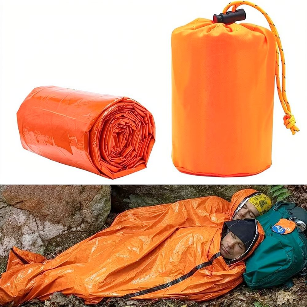 Survival Blanket Reflective - Kantong Tidur Termal Darurat Portabel, Selimut