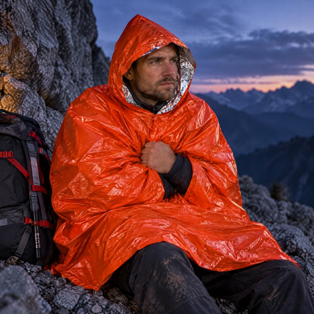 Jas Hujan Darurat Portabel, Pe - Emergency Poncho Rain ulasan dan harga