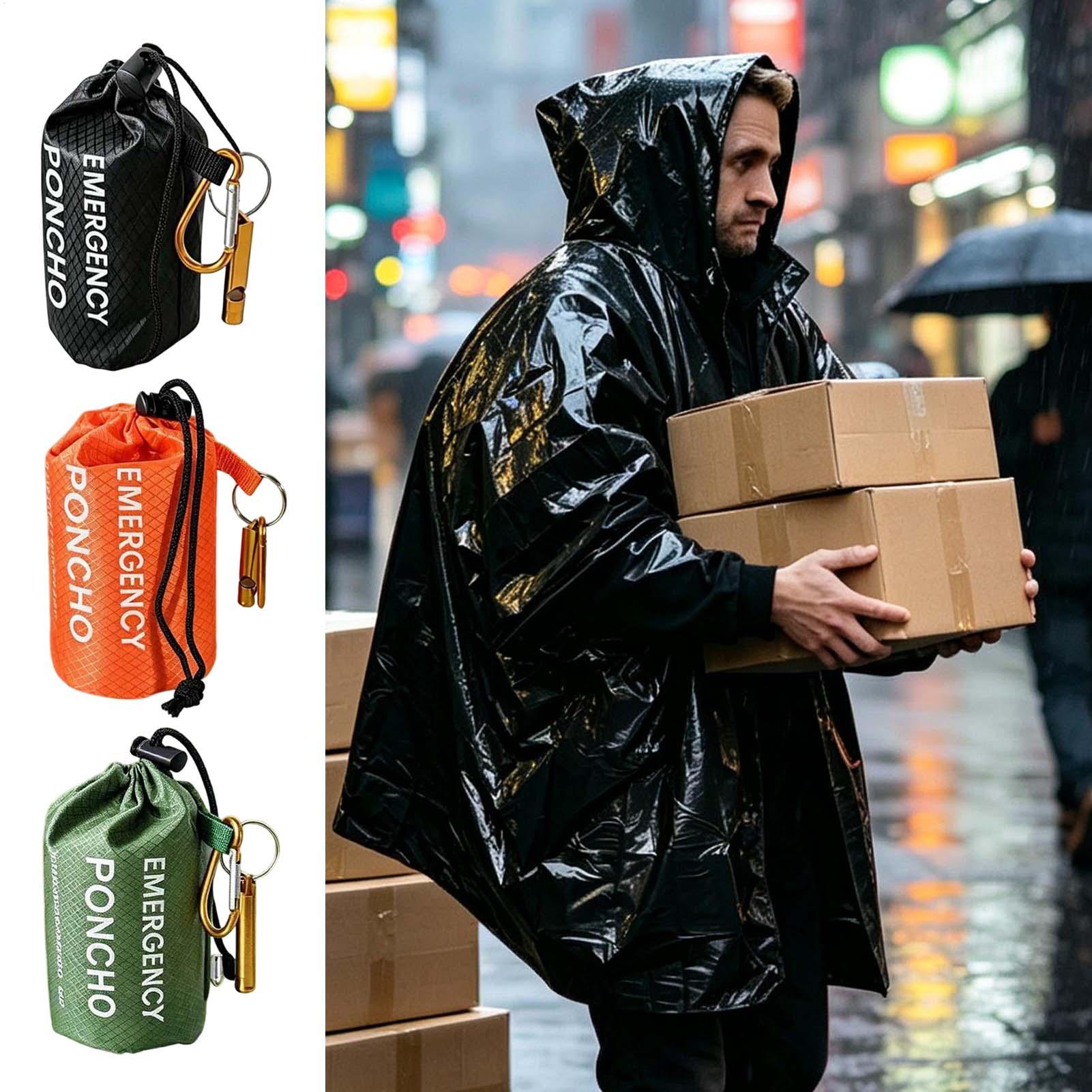 3 buah ponco tahan air untuk k - Emergency Poncho Rain ulasan dan harga