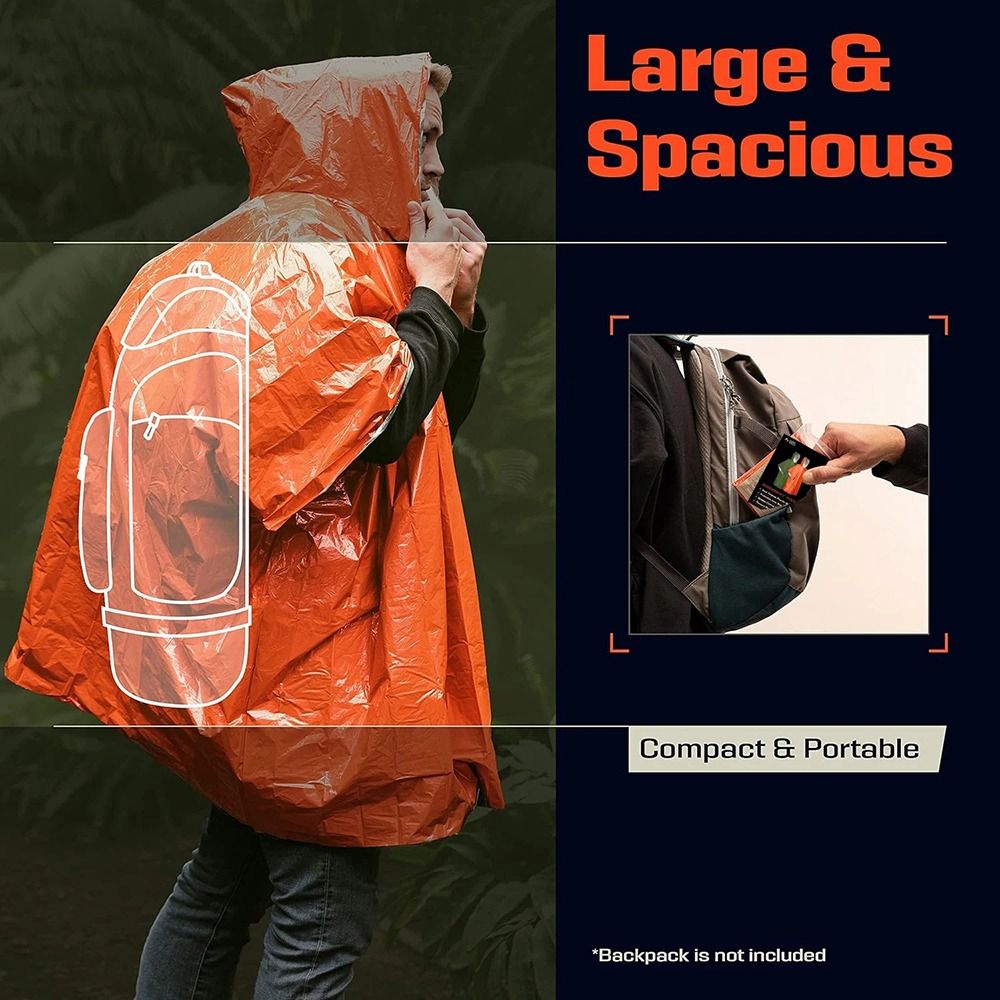 1Pcs Jas Hujan Darurat untuk H - Emergency Poncho Rain ulasan dan harga