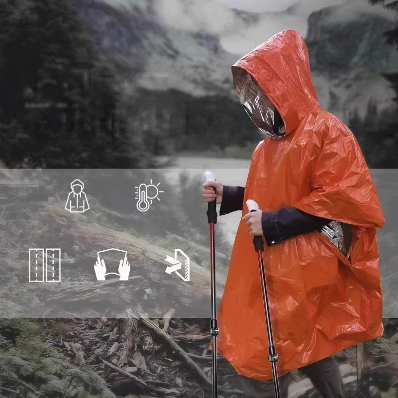 Jas Hujan Darurat Berkerudung, - Emergency Poncho Rain ulasan dan harga